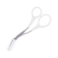 White eyebrow trimmer scissor with comb