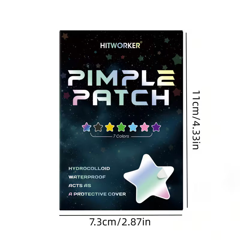 1680 star pimple patches in multiple colors – bulk pack