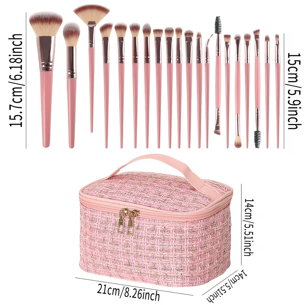 Pink Makeup Kit – 21/22/41pcs Luxury Brush & Sponge Set