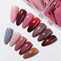 Almond-Shaped Press-On Nails – 144pcs Red Ombre